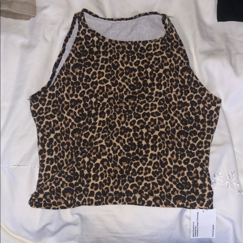 American Apparel | cropped cheetah tank